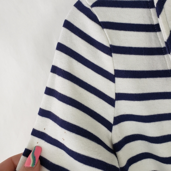 Splendid Womens Sweater zip up collar pockets Striped Size XS - Picture 4 of 6